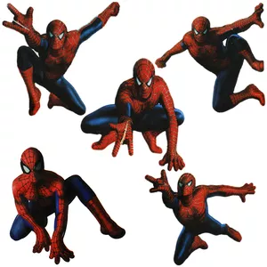 استیکر پارچه و لباس کارانس طرح مرد عنکبوتی مدل AST-26 مجموعه 5 عددی