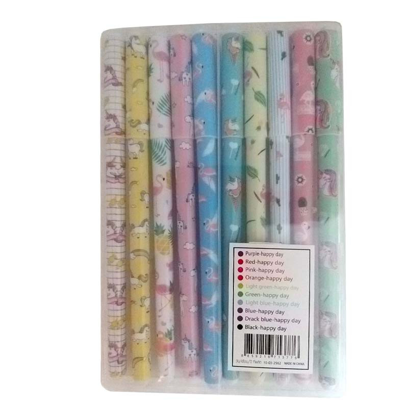 روان نویس هپی دی طرح یونیکورن و فلامینگو کد A-015 مجموعه 10 عددی