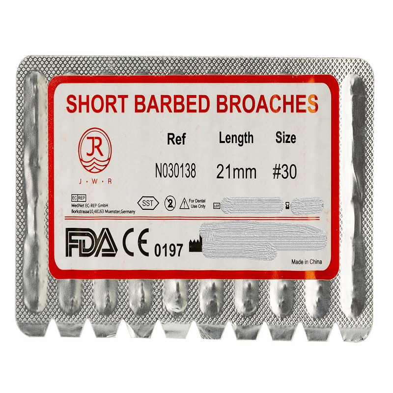 باربروچ دندانپزشکی جی دبلیو آر مدل Broache-30 بسته 10 عددی