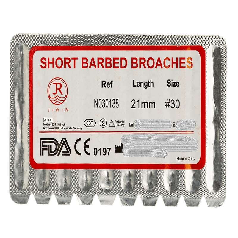 باربروچ دندانپزشکی جی دبلیو آر مدل Broache-30 بسته 10 عددی باربروچ دندانپزشکی جی دبلیو آر مدل Broache-30 بسته 10 عددی