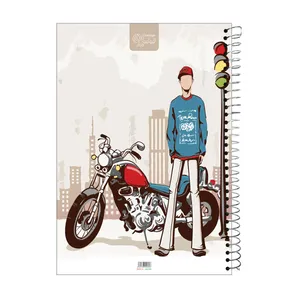 دفتر 80 برگ پیام مدل MOTOBIKE کد 80610