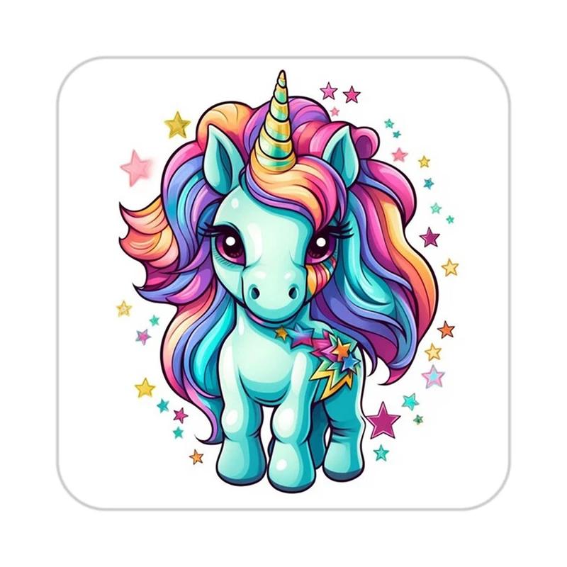 زیر لیوانی کاکتی طرح اسب تک شاخ و یونیکورن مدل mp29913