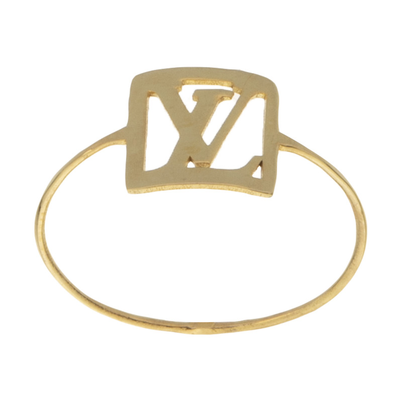 انگشتر طلا 18 عیار زنانه با طرح لویی ویتون مایا ماهک مدل MR0445 سایز 55