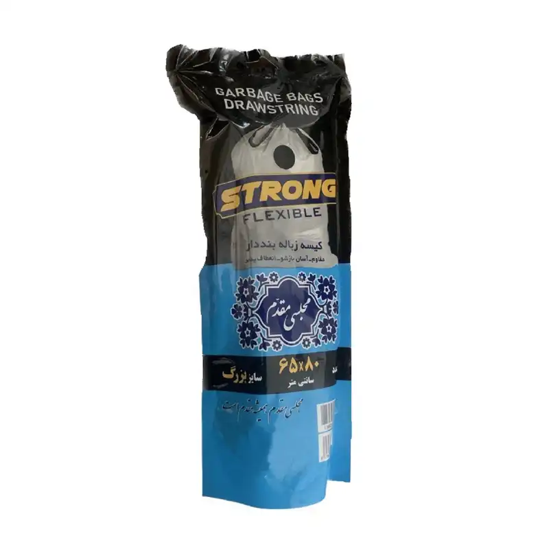 کیسه زباله مجلسی مقدم مدل بند دار بسته 10 عددی