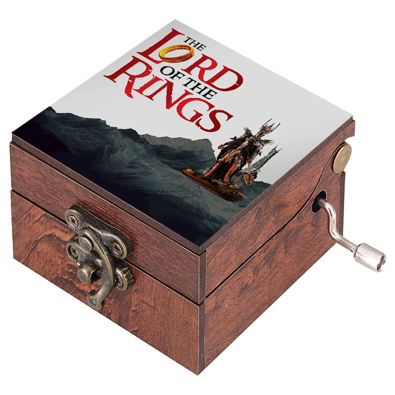جعبه موزیکال مدل هندلی طرح فیلم ارباب حلقه کد 1122 به همراه جاکلیدی