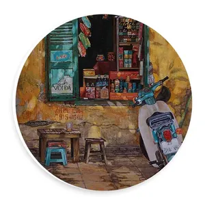   دیوارکوب طرح موتور وسپا و مغازه قدیمی مدل wtb811