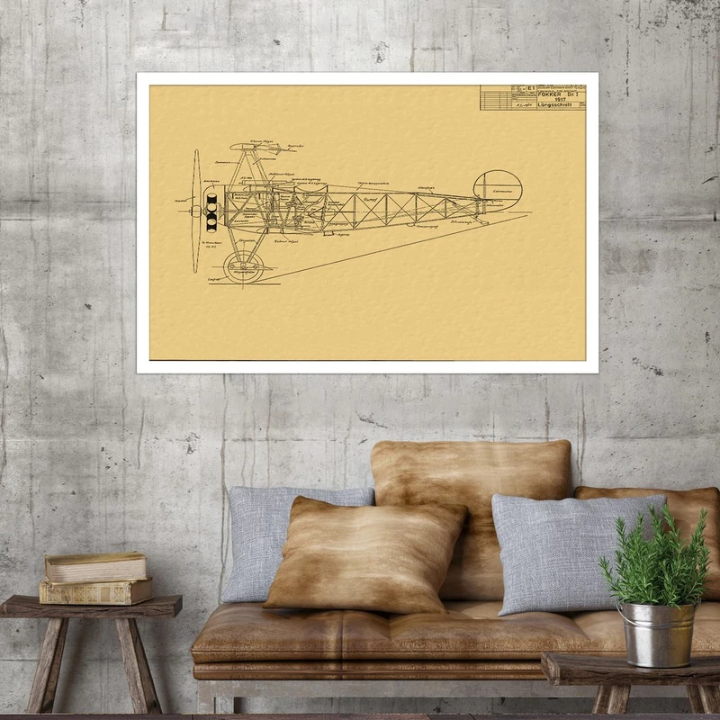 تابلو بکلیت طرح نقشه طراحی هواپیما مدل W-S5778