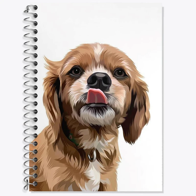 دفتر زبان 50 برگ خندالو مدل دو خط طرح سگ کد 28270