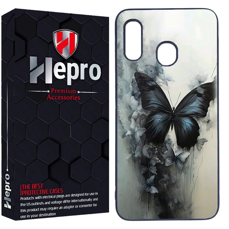 کاور هپرو طرح پروانه کد Dimo-386 مناسب برای گوشی موبایل سامسونگ Galaxy A20/A30