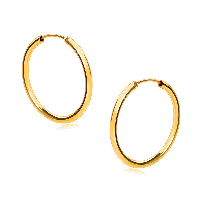 گوشواره طلا 18 عیار زنانه مدل حلقه ای T 20 - 2