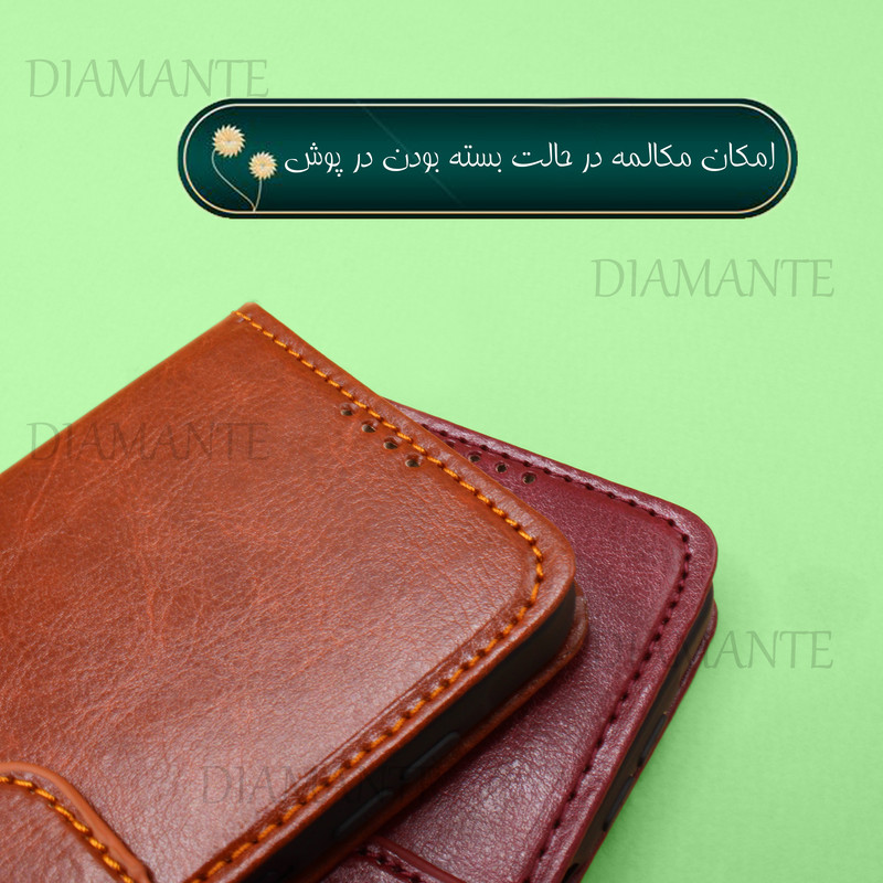 کیف کلاسوری دیامانته مدل Kiif_Bk مناسب برای گوشی موبایل سامسونگ Galaxy A22 4G به همراه بند آویز