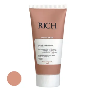 کرم ضد آفتاب رنگی ریچ SPF 50 مدل Highly Effective محافظ UVB ، UVA و P+++ ، ضد حساسیت ، ضد چروک و ضد پیری ،مناسب انواع پوست حجم 30 میلی لیتر