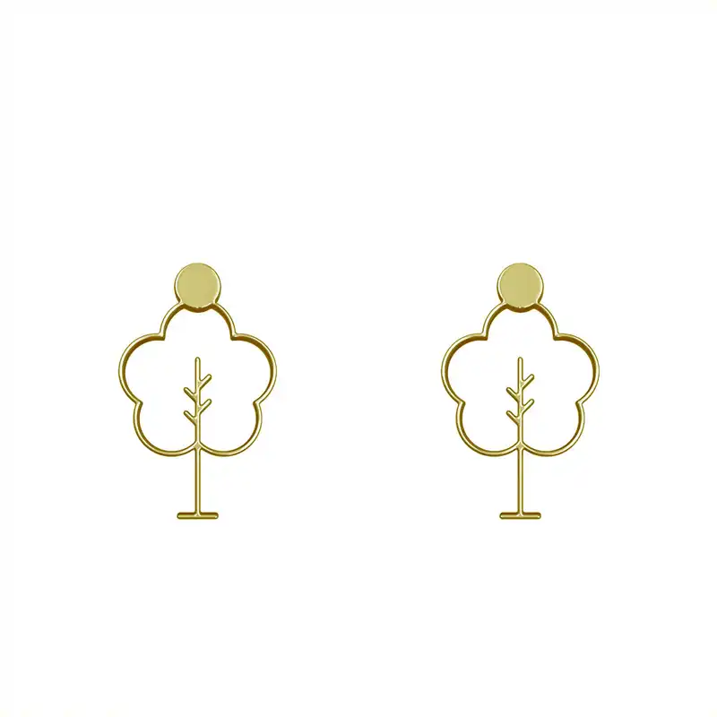 گوشواره طلا 18 عیار زنانه مدوپد مدل درخت کد GA1-15766