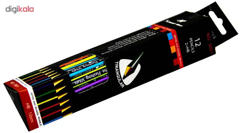 مداد ای اف اسکول مکس مدل 3001 بسته 12 عددی