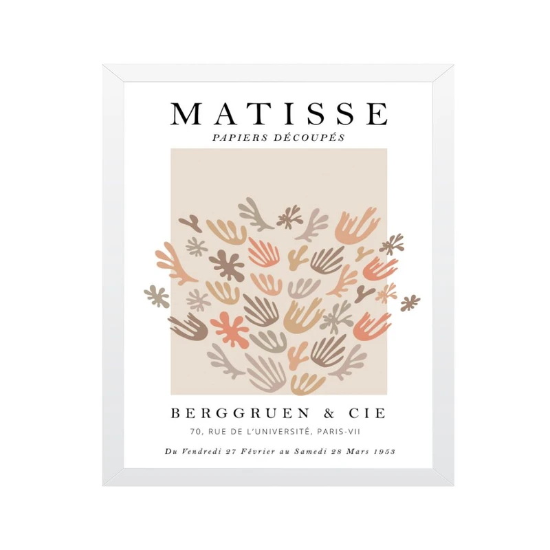 تابلو مدل هانری ماتیس شاخه های مرجان و برگه