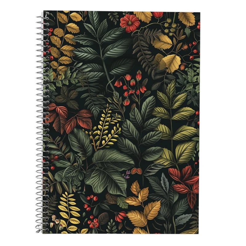 دفتر زبان 50 برگ مدوپد مدل دو خط طرح گل کد DF13840