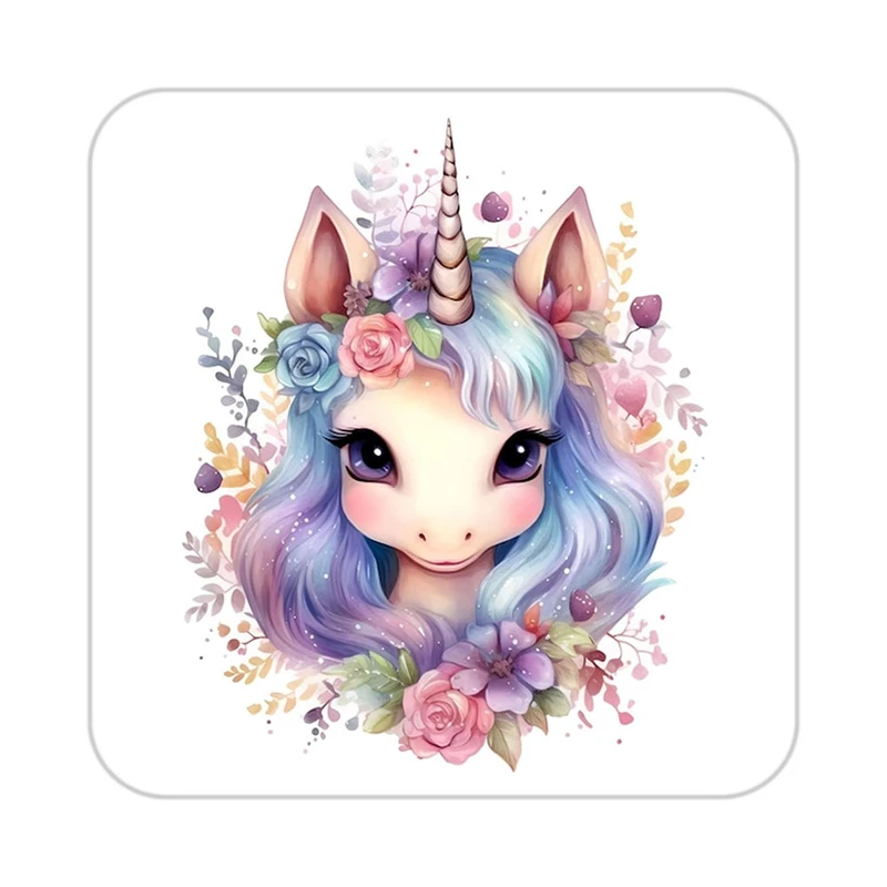 زیر لیوانی کاکتی طرح اسب تک شاخ و یونیکورن مدل mp30555