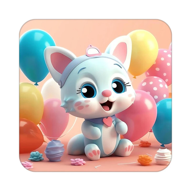 زیر لیوانی کاکتی طرح حیوانات کارتونی مدل mp27589