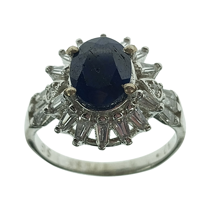 انگشتر نقره زنانه سلین کالا مدل یاقوت کبود کد 40 انگشتر نقره زنانه سلین کالا مدل یاقوت کبود کد 40