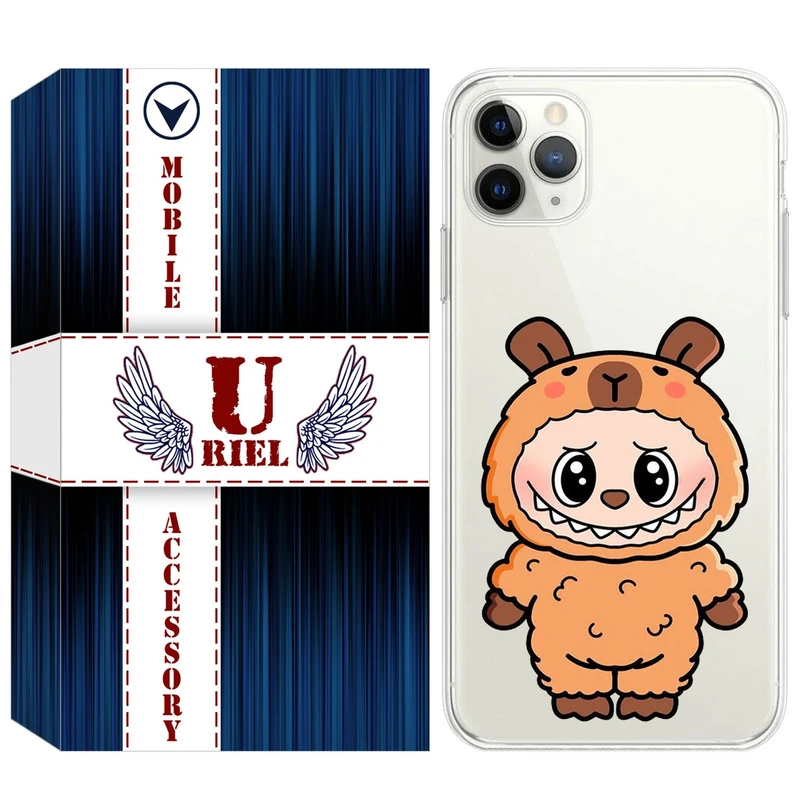 کاور یوریل مدل Clear کد 110 طرح لبوبو Labubu مناسب برای گوشی موبایل اپل iPhone 11 Pro Max