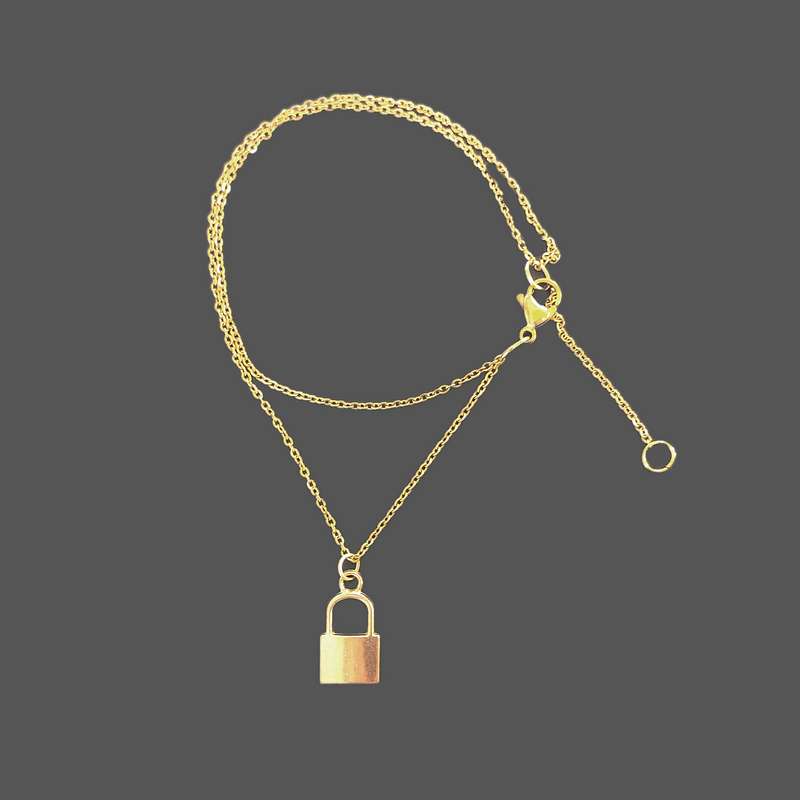 پابند زنانه مدل دو ردیف طرح قفل پابند زنانه مدل دو ردیف طرح قفل