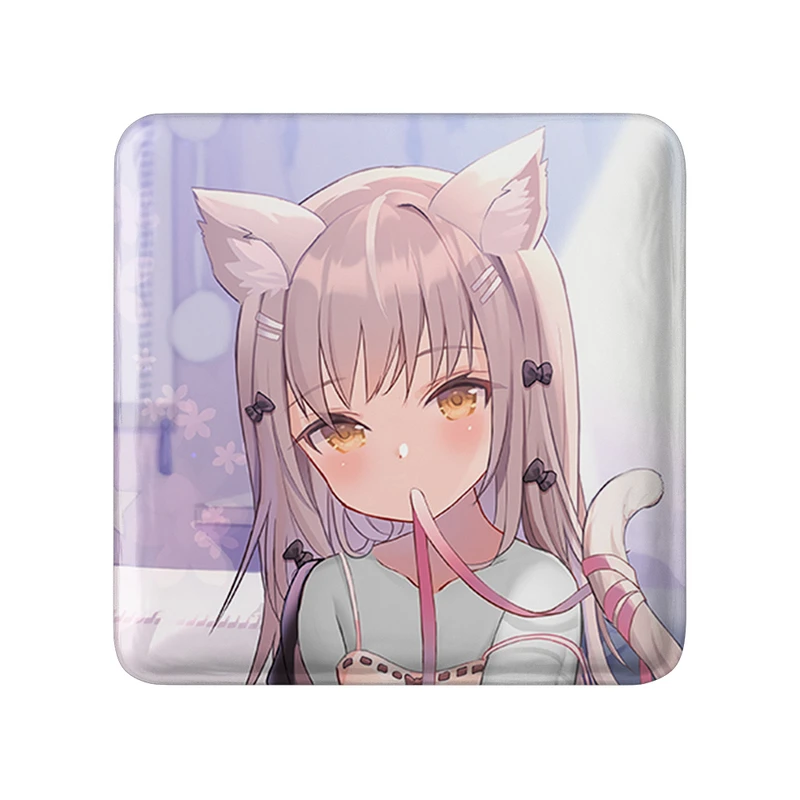 مگنت خندالو طرح دختر انیمه ای  مدل مربعی کد 18024