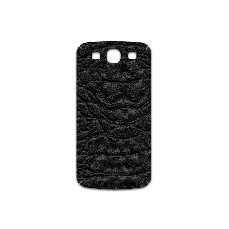 برچسب پوششی ماهوت مدل Black-Crocodile-Leather مناسب برای گوشی موبایل سامسونگ Galaxy S3 Neo