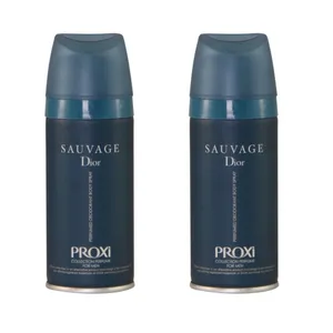 اسپری خوشبو کننده بدن مردانه پروکسی مدل SAUVAGE DIOR حجم 150 میلی لیتر مجموعه 2 عددی
