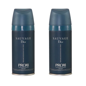 اسپری خوشبو کننده بدن مردانه پروکسی مدل SAUVAGE DIOR حجم 150 میلی لیتر مجموعه 2 عددی