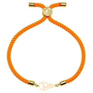 دستبند طلا 18 عیار زنانه الن نار مدل بستني 1721