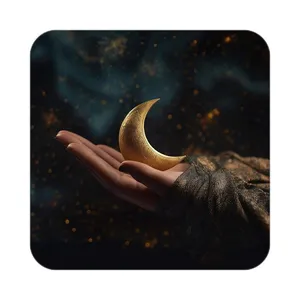 زیر لیوانی کاکتی طرح ماه و ستاره مدل mp52788