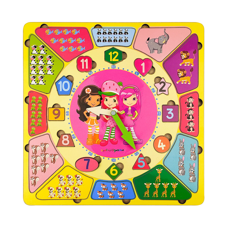 بازی آموزشی ساعت محصولات امید مدل دختر توت فرنگی کد PN03