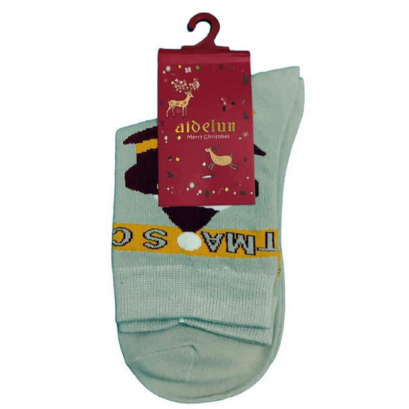 جوراب ساق بلند زنانه مدل  کریسمسی کد 303 بسته 5 عددی