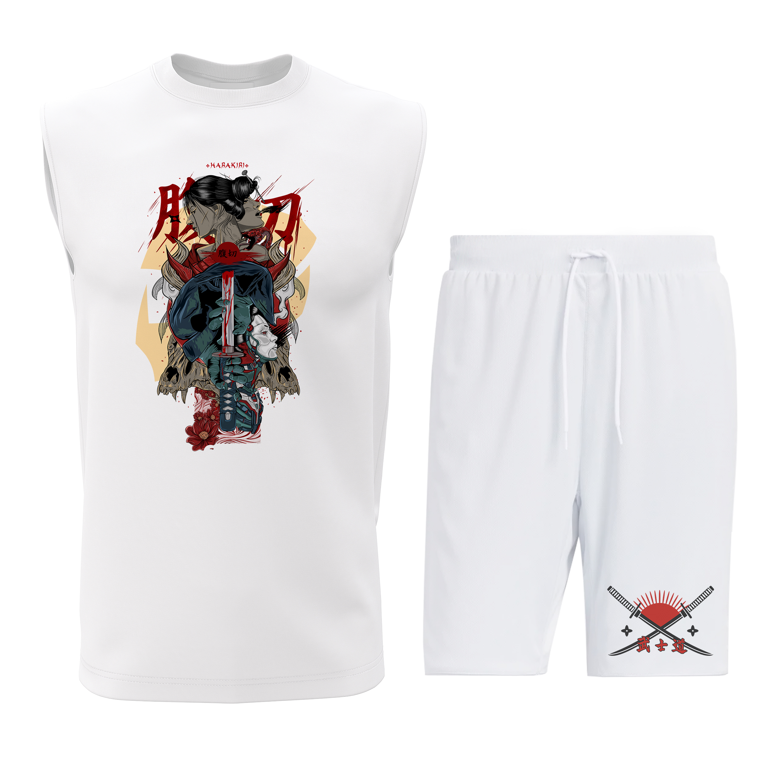 ست تاپ و شلوارک مردانه مدل H025W