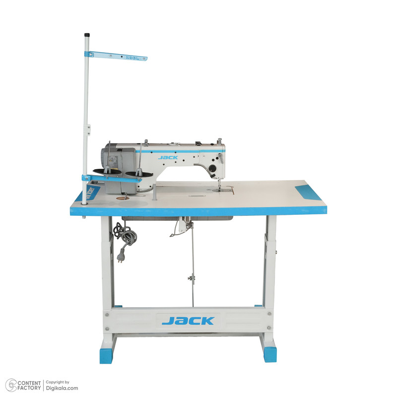 چرخ خیاطی صنعتی راسته دوز تمام اتوماتیک جک مدل A5E - به همراه میز و پایه
