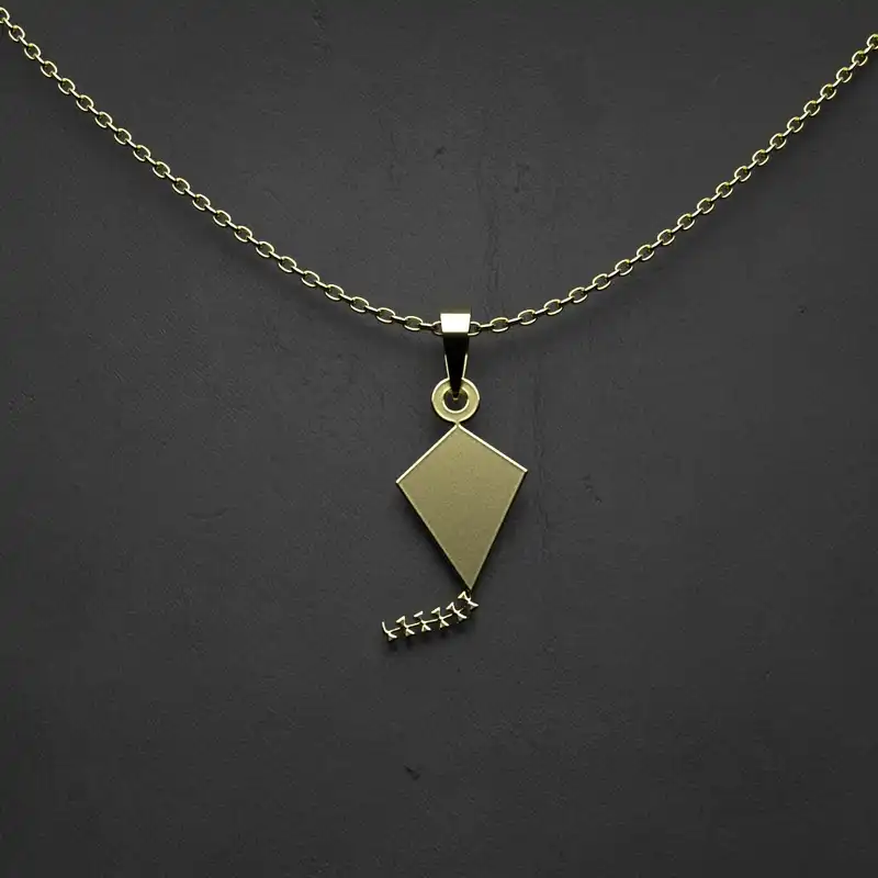 گردنبند طلا 18 عیار زنانه مدوپد مدل بادبادک کد CC2-1-1112