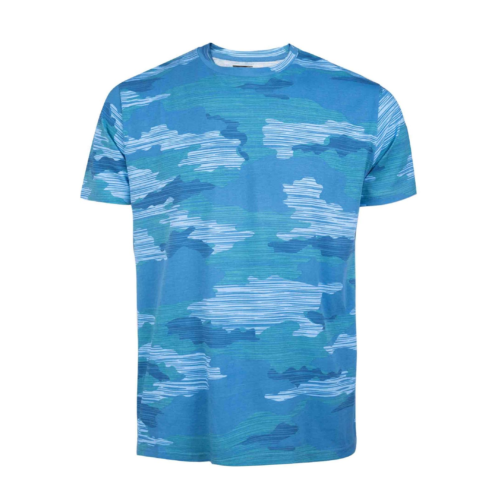 تی شرت آستین کوتاه مردانه جوتی جینز مدل ارتشی کد 1551129 رنگ آبی