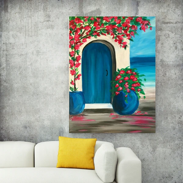  تابلو شاسی طرح نقاشی خانه قدیمی مدل TSH720