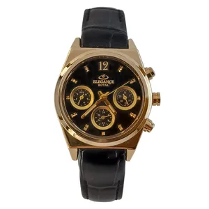 ساعت مچی عقربه‌ای کوارتز زنانه الگانس مدل سه موتور فعال فول تایم کد CH420G