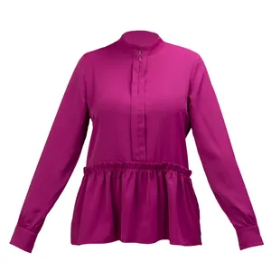 بلوز آستین بلند زنانه برنس مدل پروا رنگ بنفش