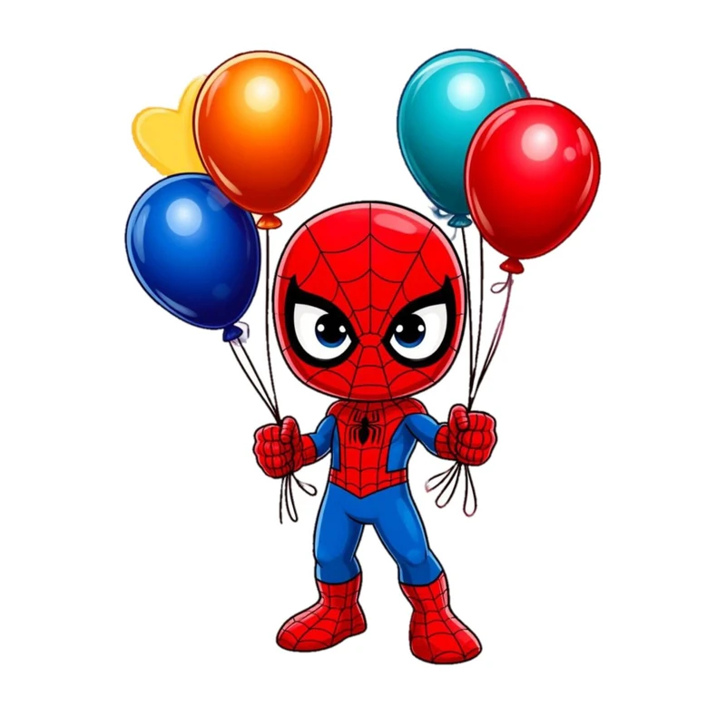 استیکر پارچه و لباس پاد آفرین مدل کارتونی اسپایدرمن مردعنکبوتی بامزه جذاب کد 1651