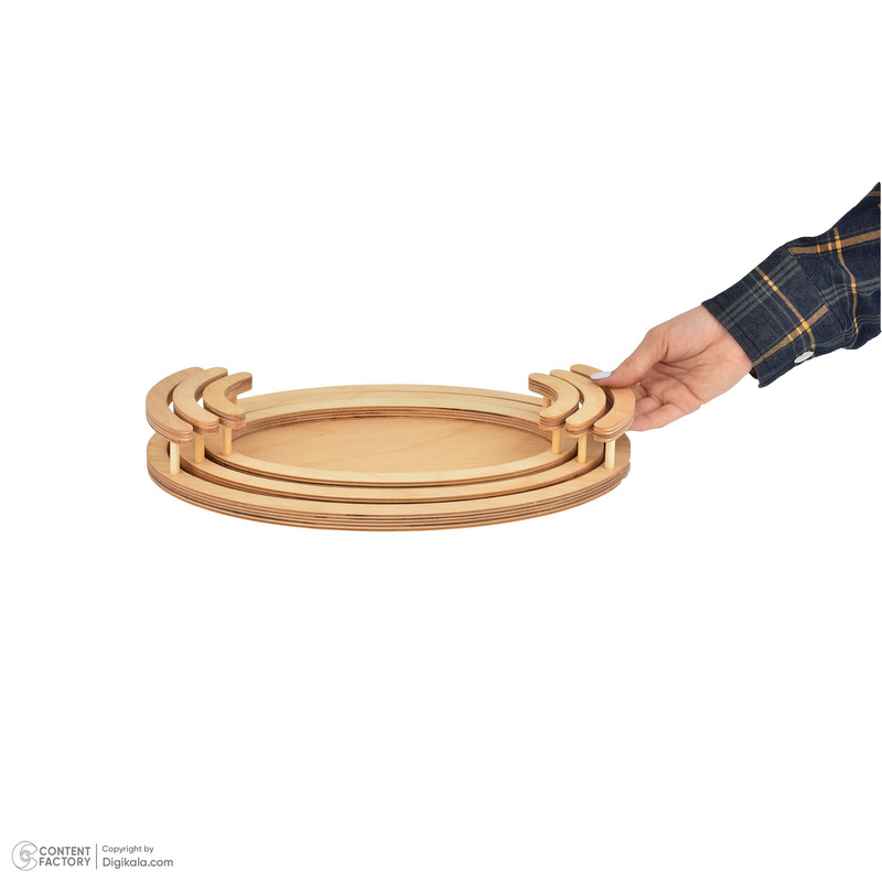 سینی چوبی کد NK12 مجموعه 3 عددی