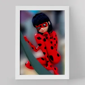 تابلو کودک خندالو مدل دختر کفشدوزکی کد 3455