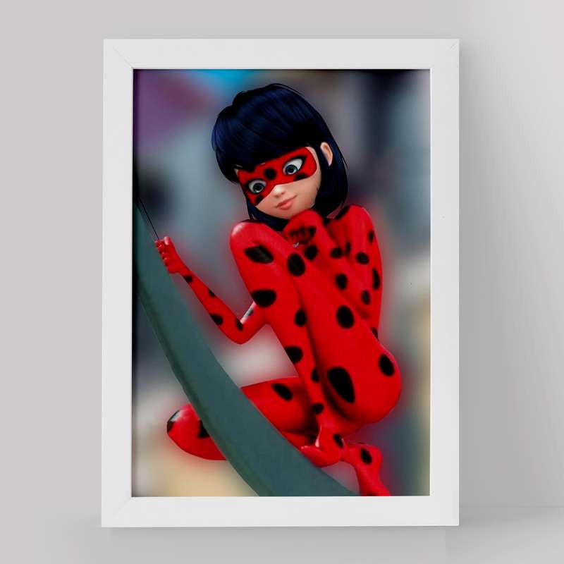 تابلو کودک خندالو مدل دختر کفشدوزکی کد 3455