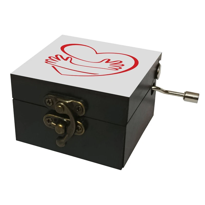 جعبه موزیکال مدل هندلی طرح قلب و دست کد 1140