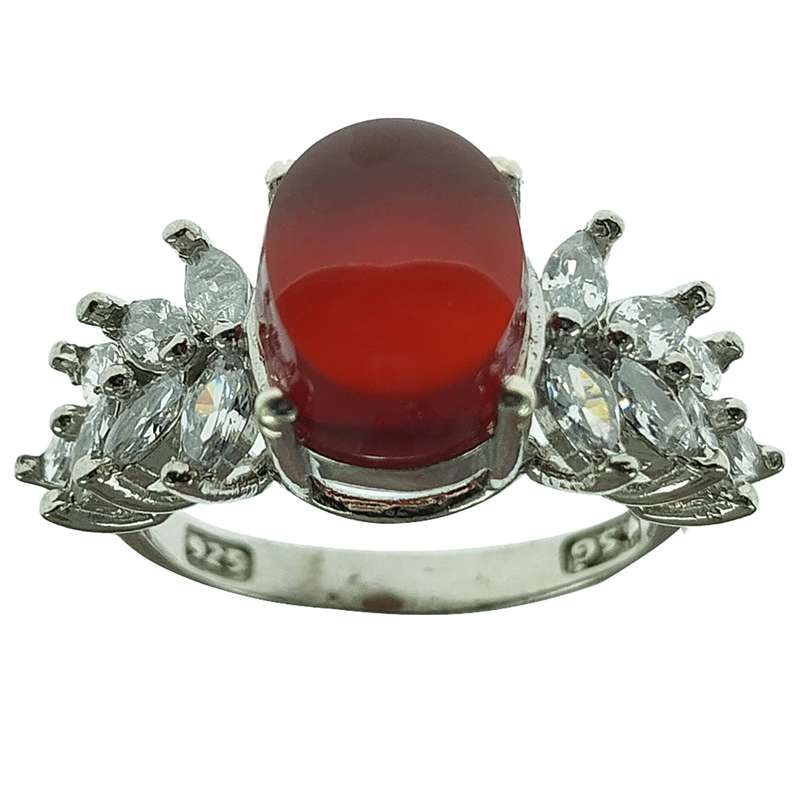 انگشتر نقره زنانه سلین کالا مدل عقیق یمنی کد 66