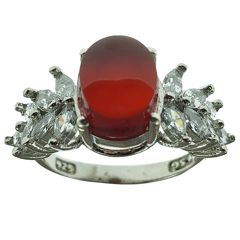 انگشتر نقره زنانه سلین کالا مدل عقیق یمنی کد 66