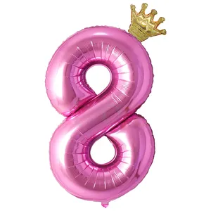 بادکنک فویلی لاکی بالونز طرح عدد 8