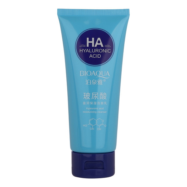 شیر پاککن صورت بی آکوا مدل Hyaluronic Acid مناسب برای انواع پوست وزن 100 گرم