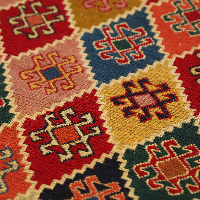 گلیم دستبافت نیم متری مدل ورنی کد 40201195